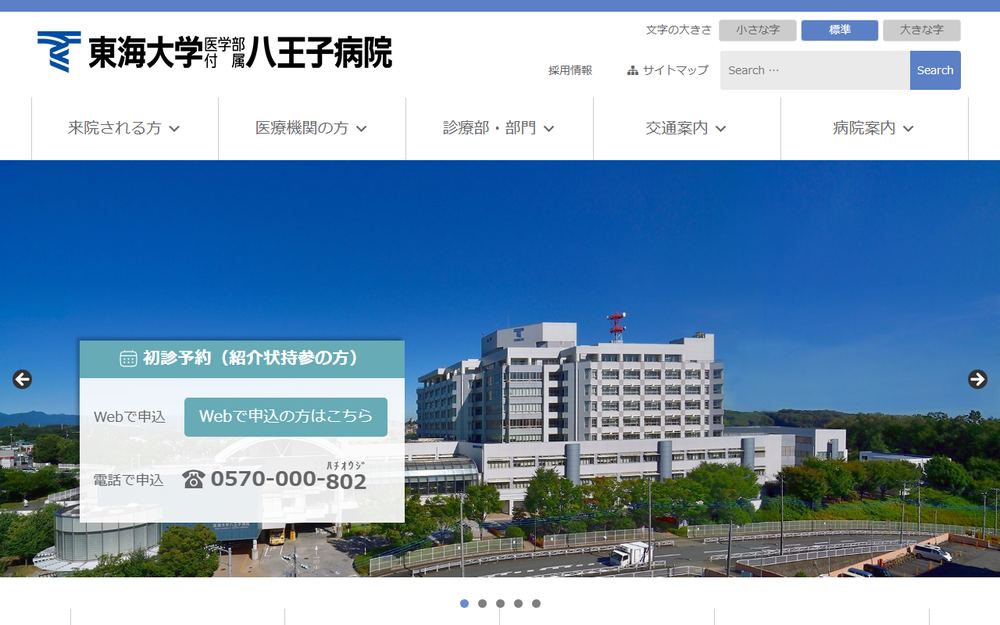 東海大学医学部付属八王子病院の公式サイト